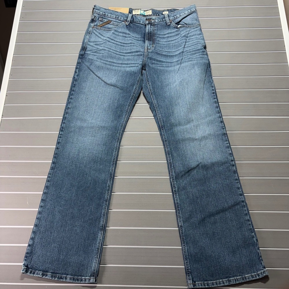 Ariat M7 Legacy Slim Fit Boot Cut Jeans Mens 36x34 Drifter Blue Stretch western